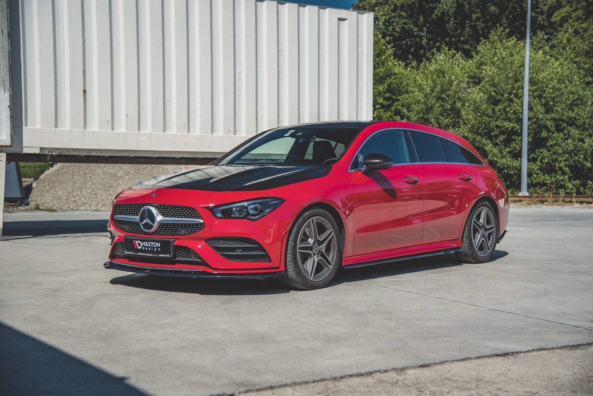 Maxton Design Seitenschweller Ansatz für Mercedes-Benz CLA AMG-Line C118 schwarz matt