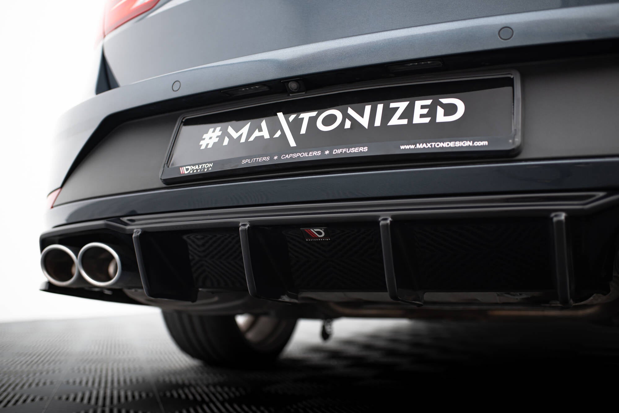 Maxton Design Diffusor Heck Ansatz V.3 passend für Seat Leon Cupra ST Mk3 FL