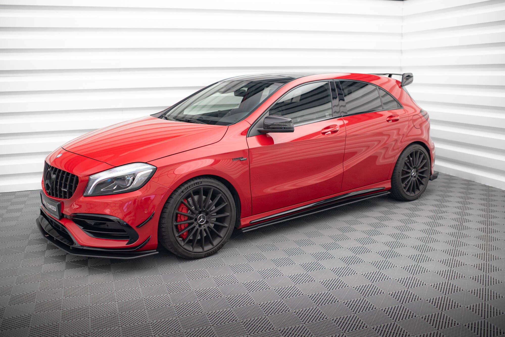 Maxton Design Street Pro Street+ Seitenschweller Leisten passend für Mercedes-Benz A 45 AMG W176 Facelift