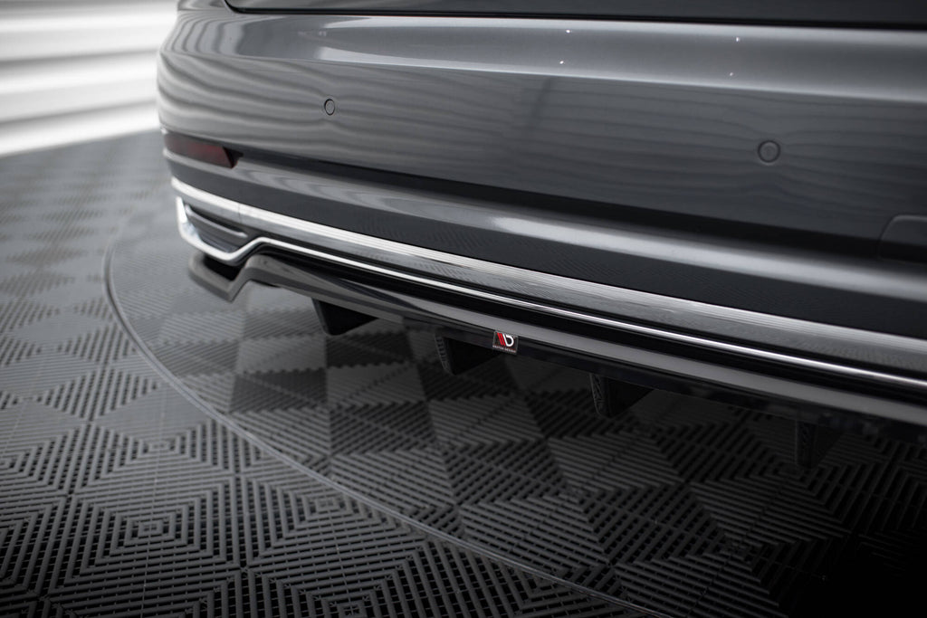 Maxton Design Street+ Mittlerer Diffusor RACE passend für Audi A8 D5 schwarz Hochglanz