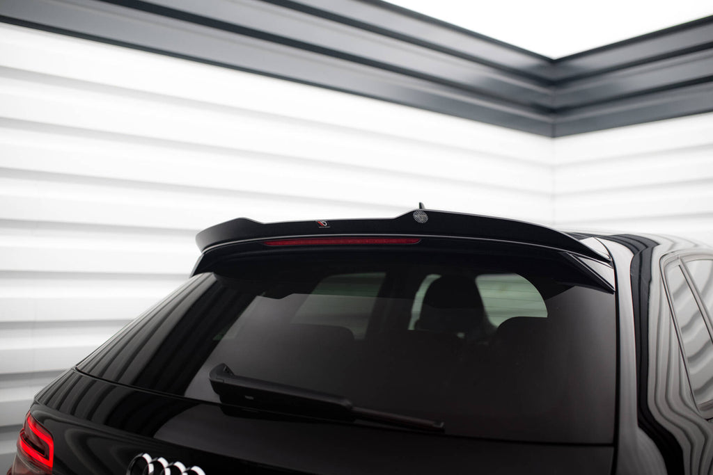 Maxton Design Spoiler CAP passend für Audi A3 Sportback 8V Facelift schwarz Hochglanz