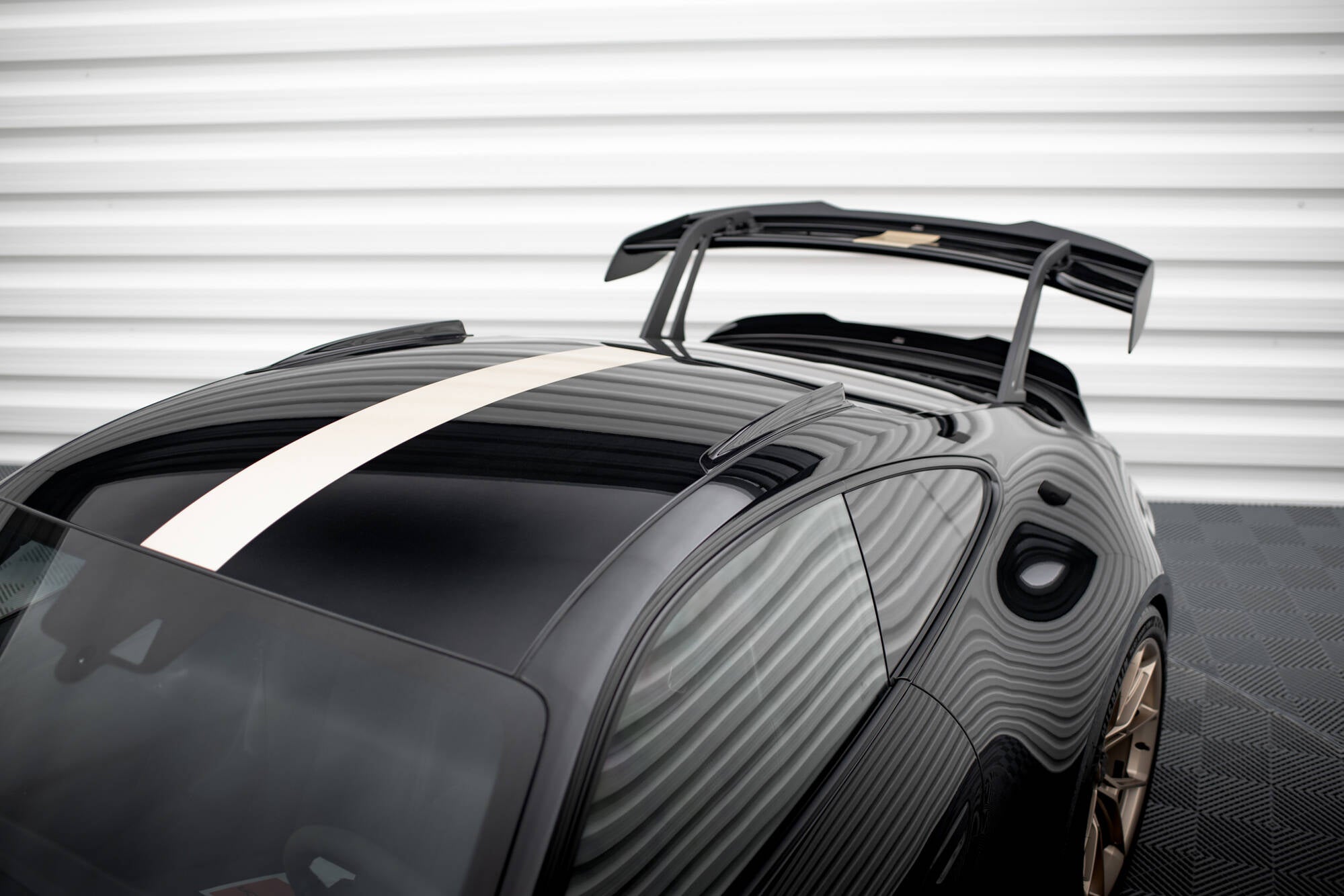 Maxton Design Kurze Dachschienen Porsche 911 992 GT3 schwarz Hochglanz für Porsche 911 992