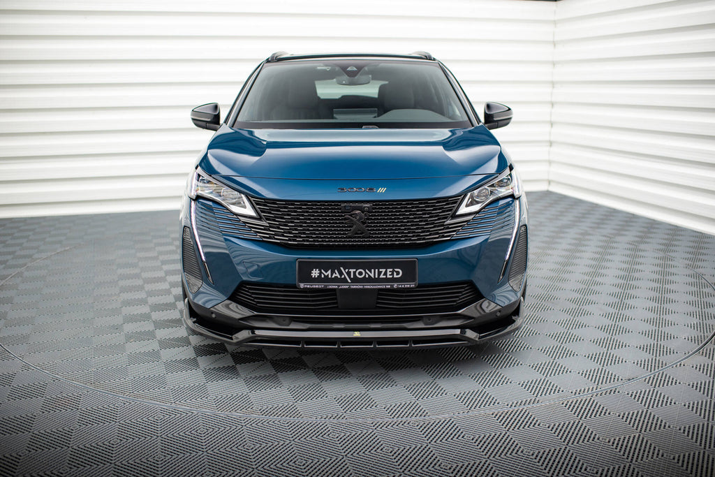 Maxton Design Street+ Spoilerlippe Front Ansatz passend für Peugeot 3008 GT-Line Mk2 Facelift schwarz Hochglanz