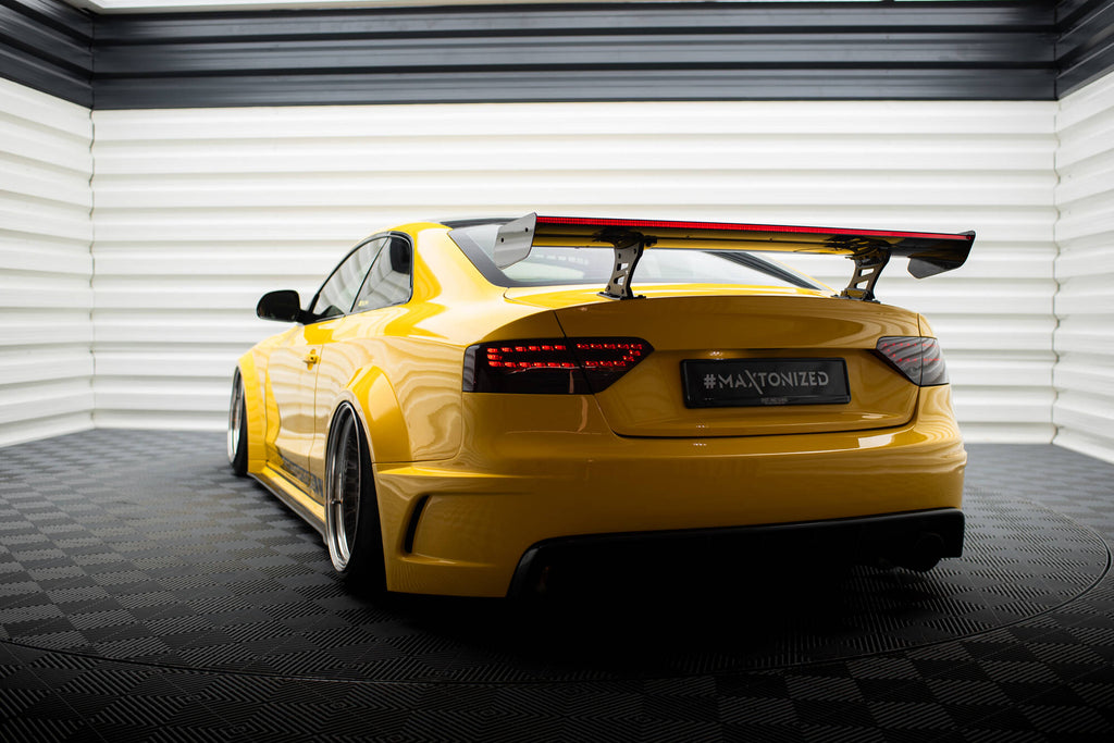 Maxton Design Carbon Spoiler With Internal Brackets Uprights + LED Audi A5 Coupe 8T für Audi A5 / S5 / RS5