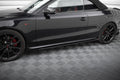 Maxton Design Street Pro Street+ Seitenschweller Leisten + Flaps passend für Audi A5 / A5 S-Line / S5 Coupe / Cabrio 8T / 8T Facelift schwarz Hochglanz