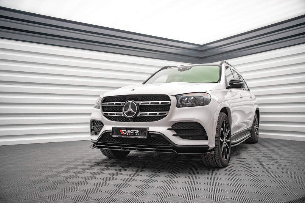 Maxton Design Street+ Spoilerlippe Front Ansatz V.1 passend für Mercedes-Benz GLS AMG-Line X167 schwarz Hochglanz