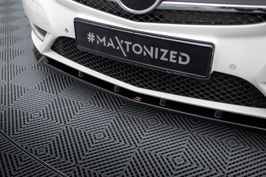 Maxton Design Street+ Spoilerlippe Front Ansatz passend für Mercedes-Benz B W246 schwarz Hochglanz