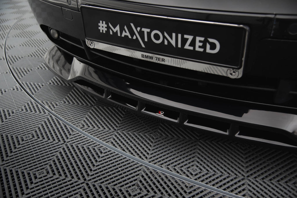 Maxton Design Street+ Spoilerlippe Front Ansatz passend für BMW 7 E65 schwarz Hochglanz