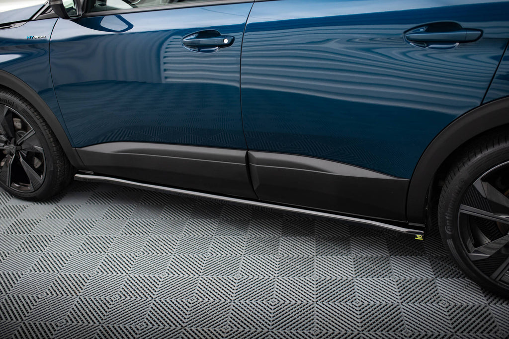 Maxton Design Street+ Seitenschweller Leisten passend für Peugeot 3008 GT-Line Mk2 Facelift schwarz Hochglanz