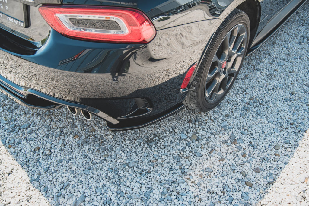 Maxton Design Heck Ansatz Flaps Diffusor für Fiat 124 Spider Abarth schwarz matt