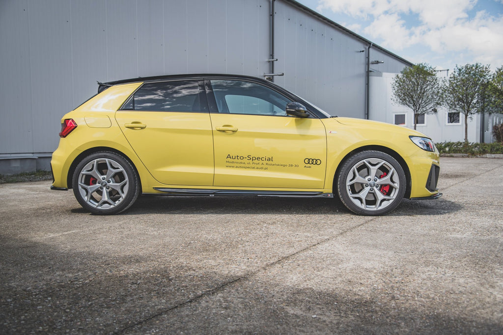 Maxton Design Street+ Seitenschweller Leisten passend für Audi A1 S-Line GB schwarz Hochglanz