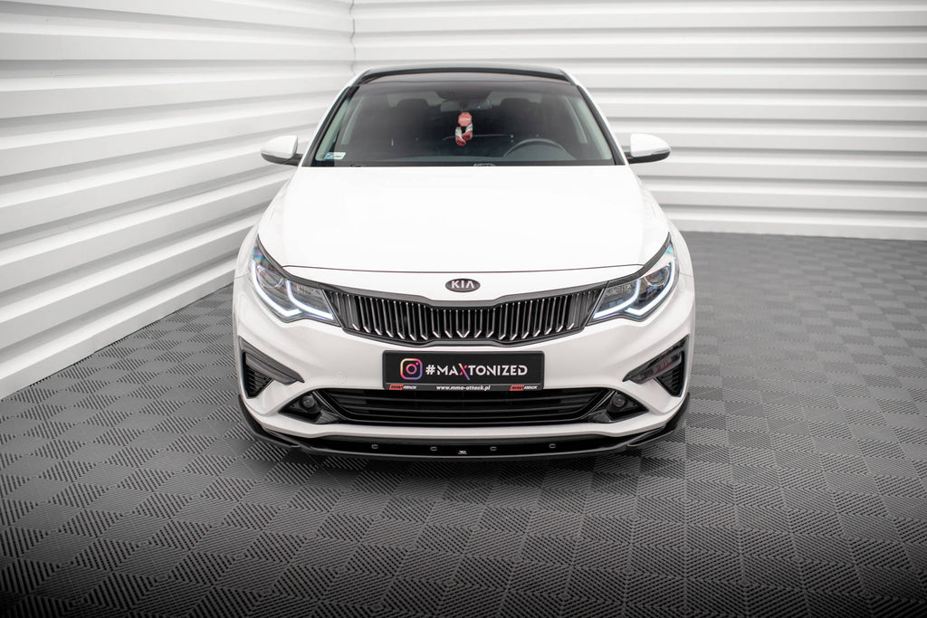 Maxton Design Street+ Spoilerlippe Front Ansatz V.2 passend für Kia Optima Mk4 Facelift schwarz Hochglanz