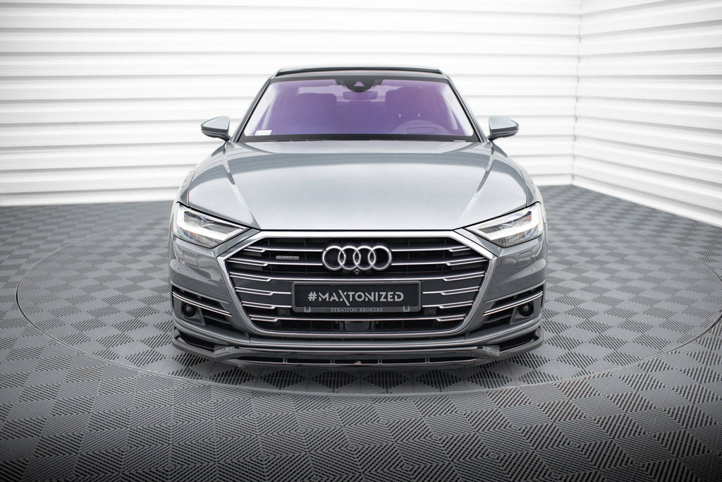 Maxton Design Street+ Spoilerlippe Front Ansatz passend für Audi A8 D5 schwarz Hochglanz