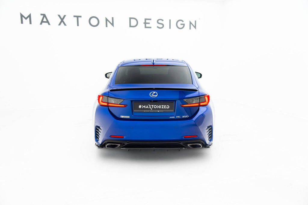 Maxton Design Street+ Mittlerer Diffusor RACE passend für Lexus Rc Mk1 schwarz Hochglanz