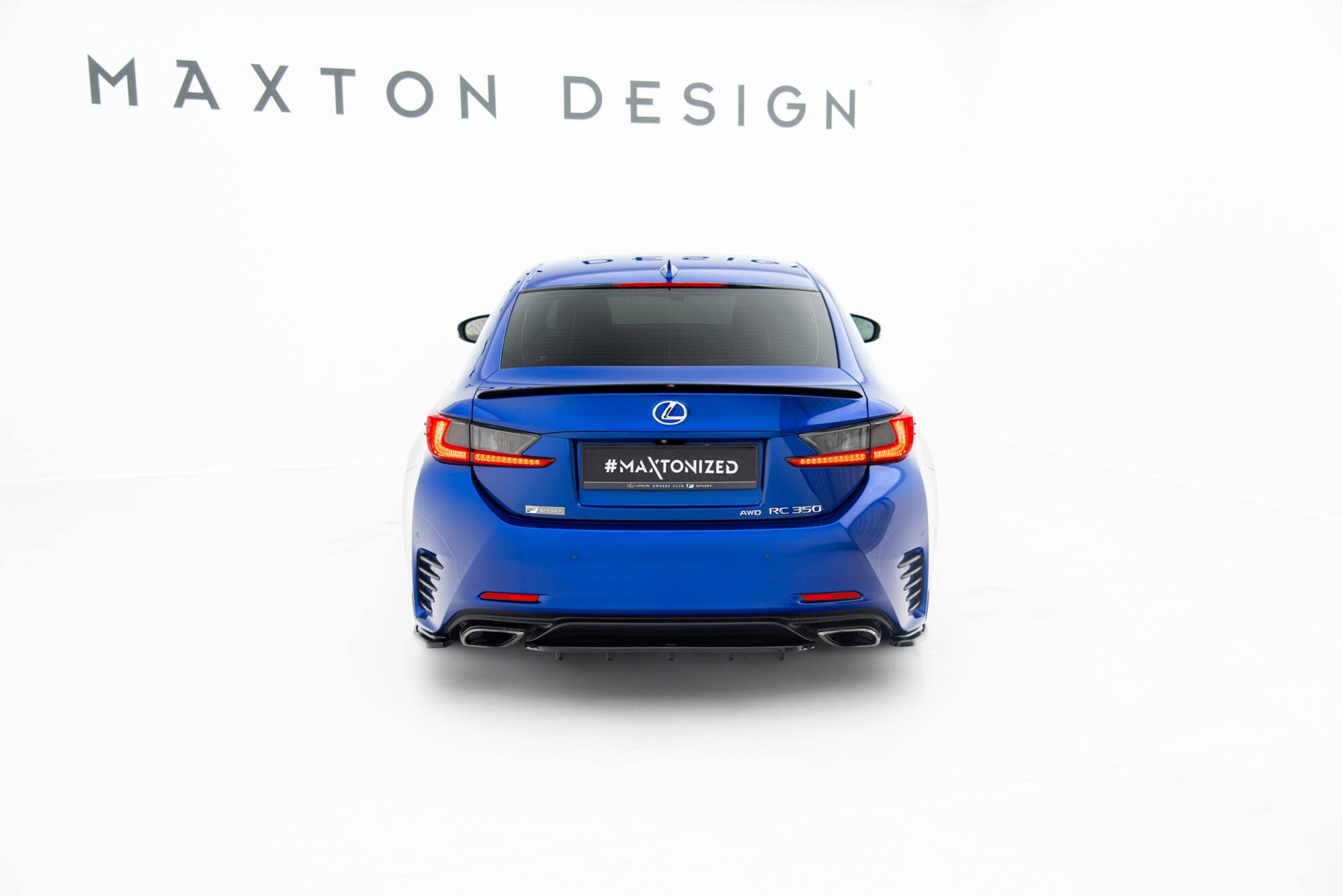 Maxton Design Street+ Mittlerer Diffusor RACE passend für Lexus Rc Mk1 schwarz Hochglanz