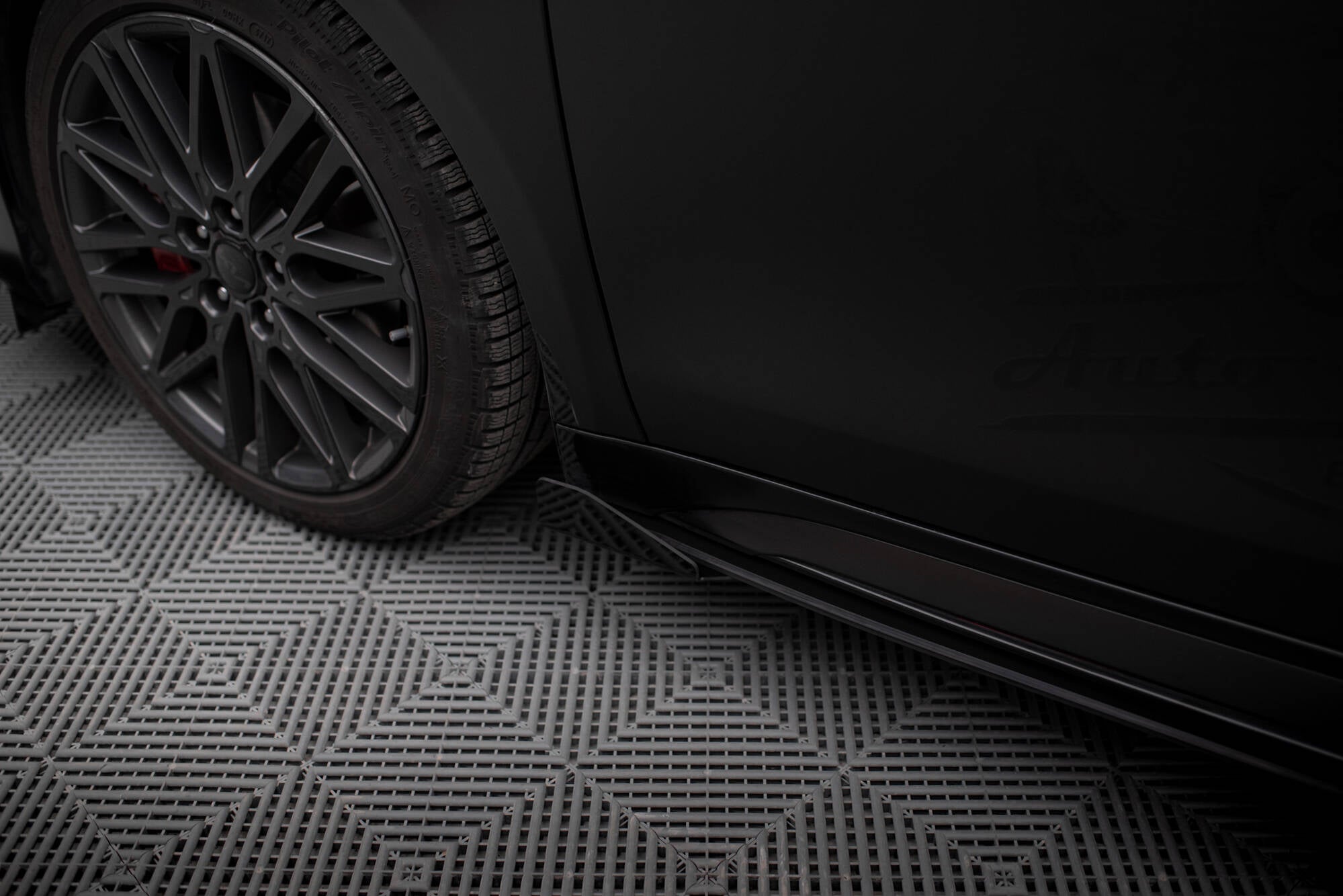 Maxton Design Street Pro Street+ Seitenschweller Leisten + Flaps passend für Kia Proceed GT / GT-Line Mk1 Facelift / Ceed GT Mk3 Facelift schwarz Hochglanz