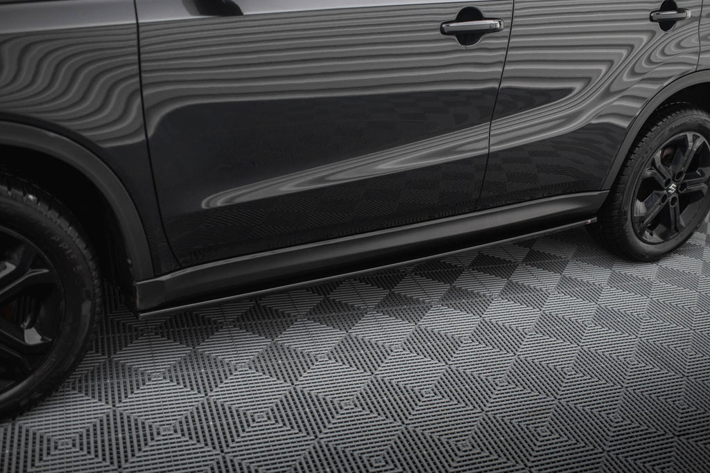 Maxton Design Street+ Seitenschweller Leisten passend für Suzuki Vitara S Mk2 schwarz Hochglanz