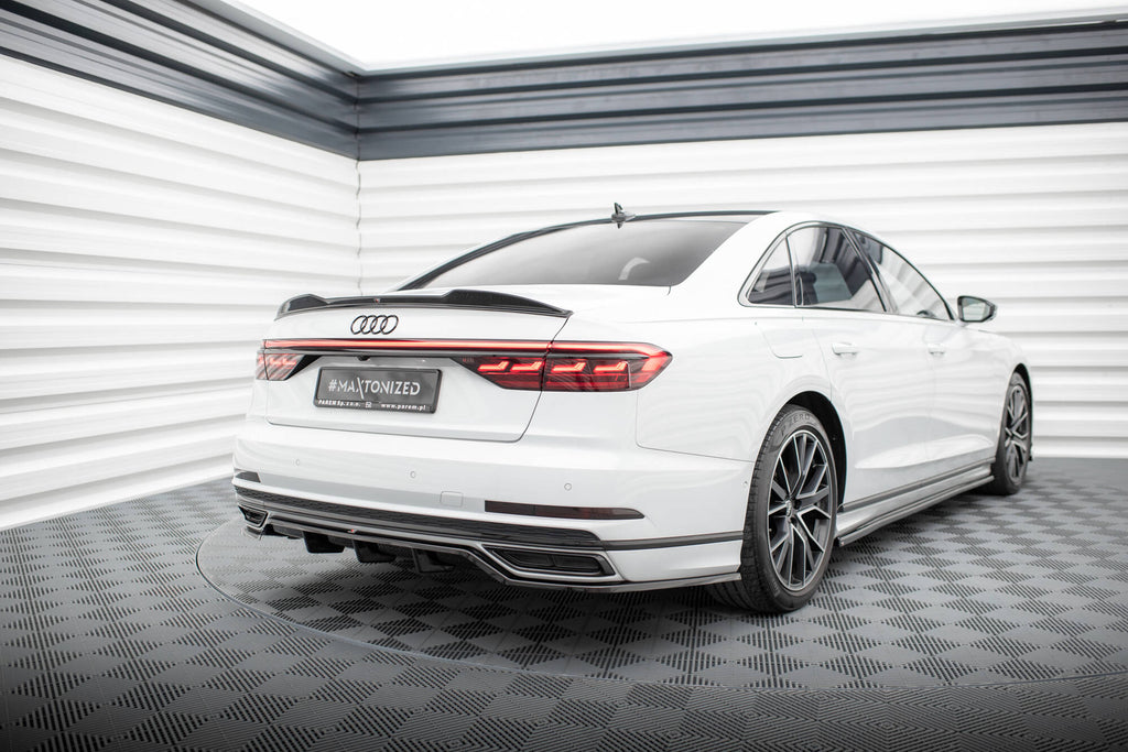 Maxton Design Street+ Mittlerer Diffusor RACE passend für Audi A8 S-Line D5 schwarz Hochglanz