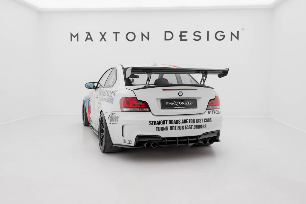Maxton Design Carbon Spoiler With Internal Brackets Uprights V.1 BMW 1er M E82 für BMW M1 E82
