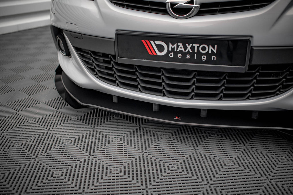 Maxton Design Street Pro Street+ Spoilerlippe Front Ansatz passend für + Flaps passend für V.1 + Flaps Opel Astra GTC OPC-Line J schwarz Hochglanz