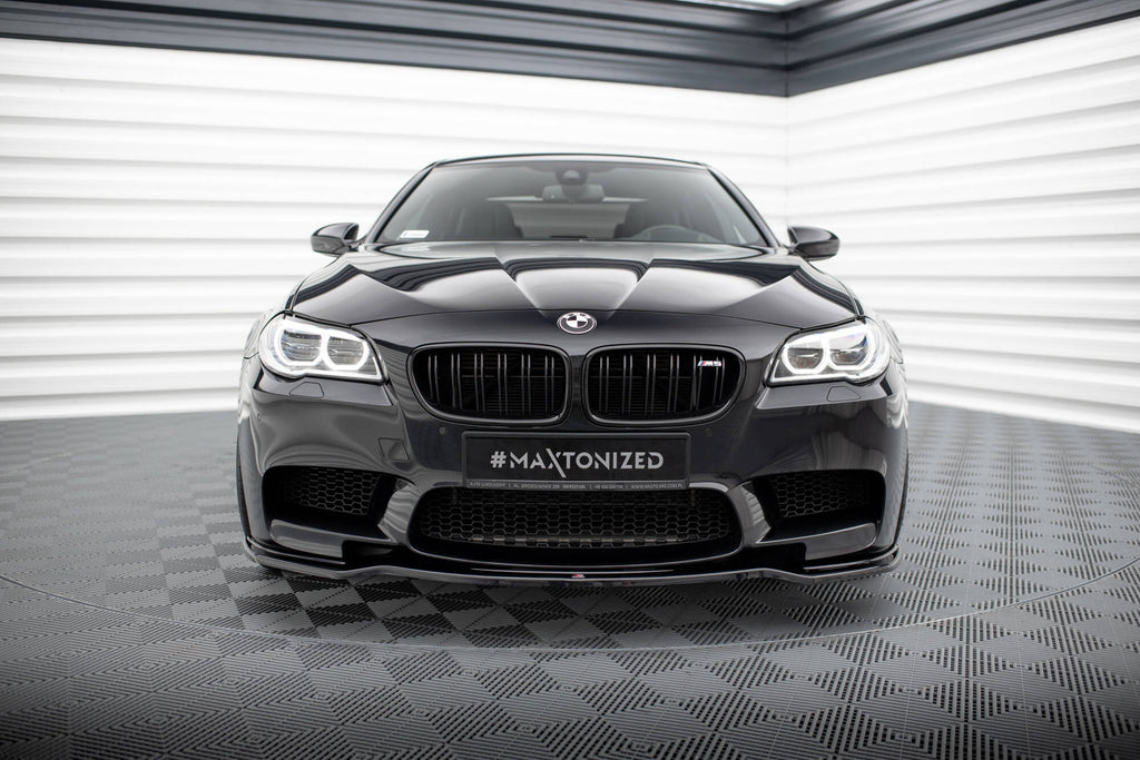 Maxton Design Street+ Spoilerlippe Front Ansatz passend für BMW M5 F10/ F11 schwarz Hochglanz