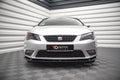 Maxton Design Street+ Spoilerlippe Front Ansatz V.1 passend für Seat Leon Mk3 schwarz Hochglanz