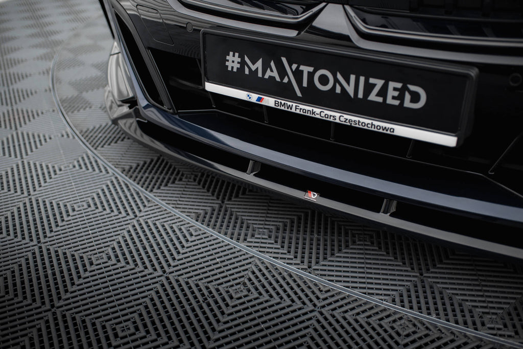 Maxton Design Street+ Spoilerlippe Front Ansatz V.1 passend für BMW 5er / i5 M-Paket Limousine / Touring G60 / G61 schwarz Hochglanz