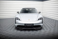 Maxton Design Street+ Spoilerlippe Front Ansatz passend für Porsche Taycan / Taycan 4 / Taycan 4S / Taycan GTS Mk1 schwarz Hochglanz