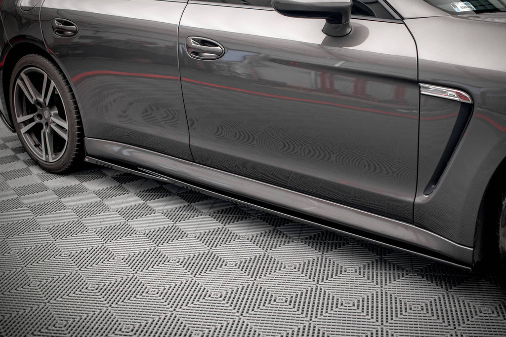 Maxton Design Street+ Seitenschweller Leisten passend für V.1 passend für Porsche Panamera / Panamera Diesel / Panamera Turbo 970 schwarz Hochglanz