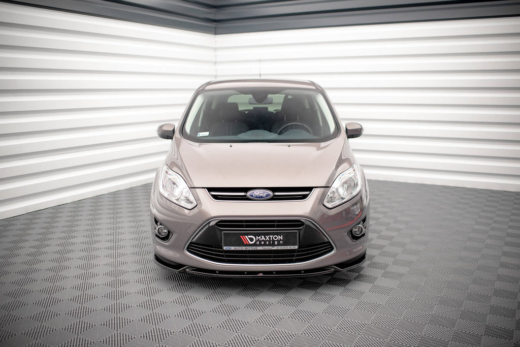 Maxton Design Street+ Spoilerlippe Front Ansatz passend für Ford C-Max Mk2 schwarz Hochglanz