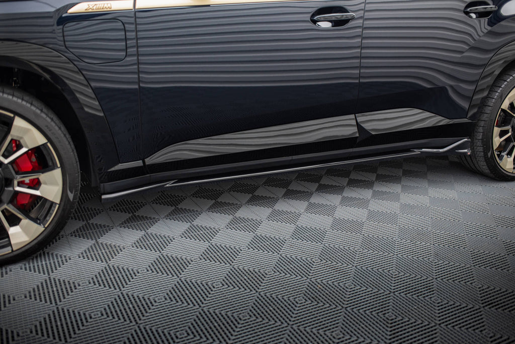 Maxton Design Street+ Seitenschweller Leisten passend für BMW XM G09 schwarz Hochglanz