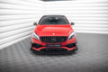 Maxton Design Street Pro Street+ Spoilerlippe Front Ansatz + Flaps passend für Mercedes-Benz A 45 AMG Aero W176 Facelift schwarz Hochglanz
