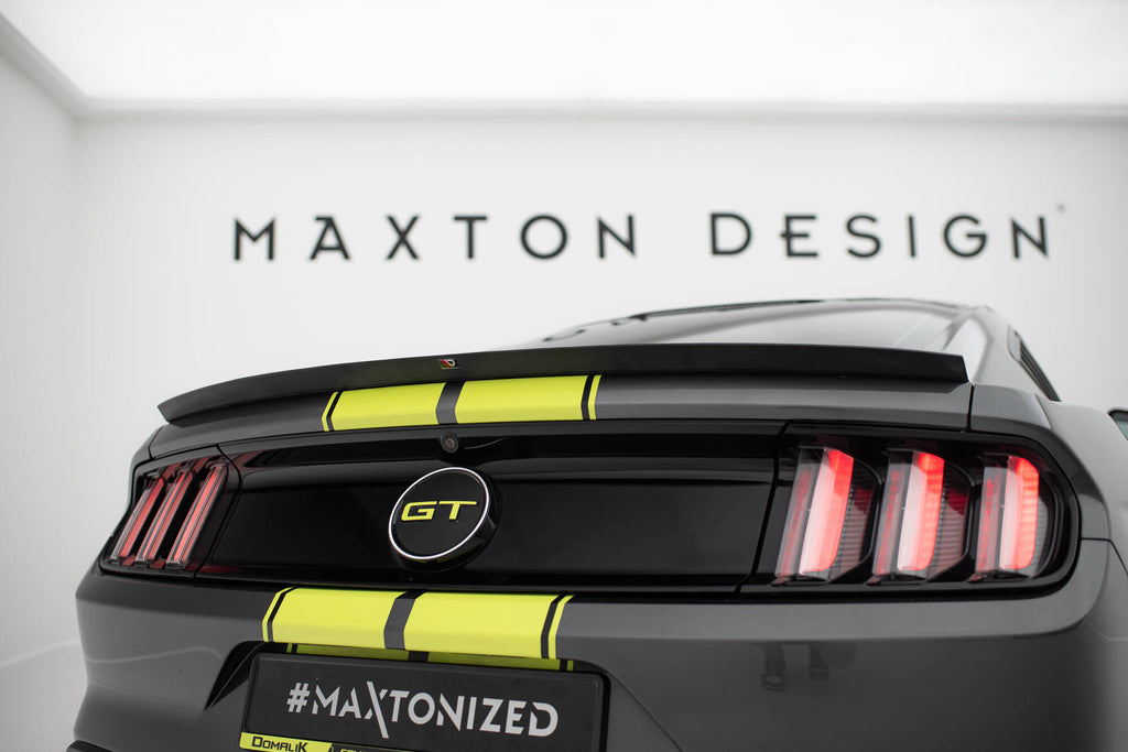 Maxton Design Spoiler CAP passend für Ford Mustang / Mustang GT Mk6 schwarz Hochglanz
