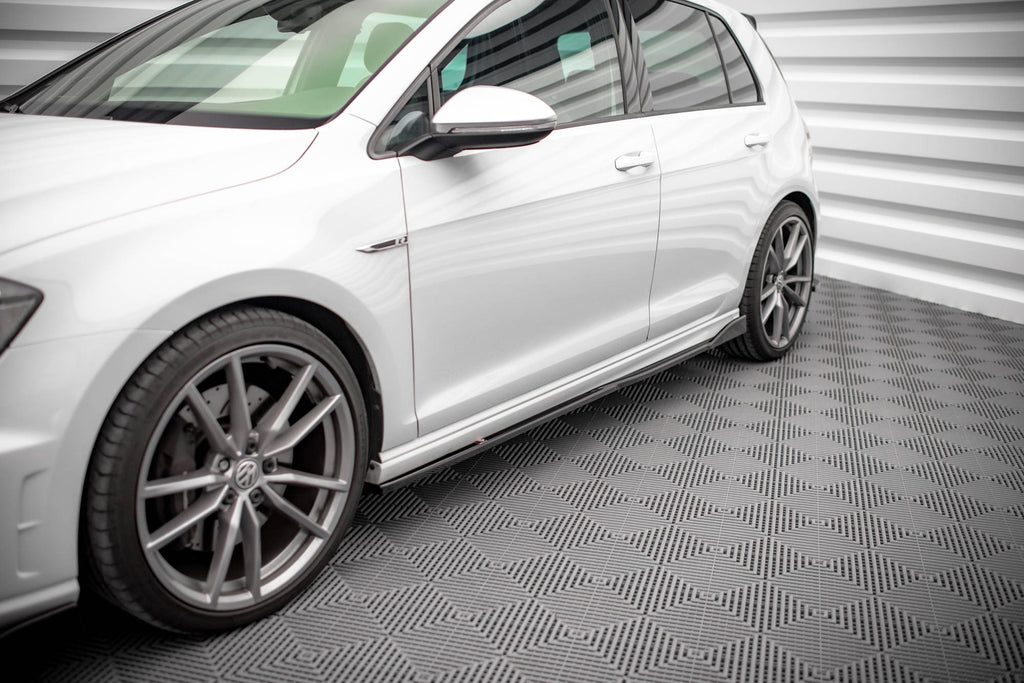 Maxton Design Street+ Seitenschweller Leisten V.2 passend für VW Golf R / R-Line Mk7 schwarz Hochglanz