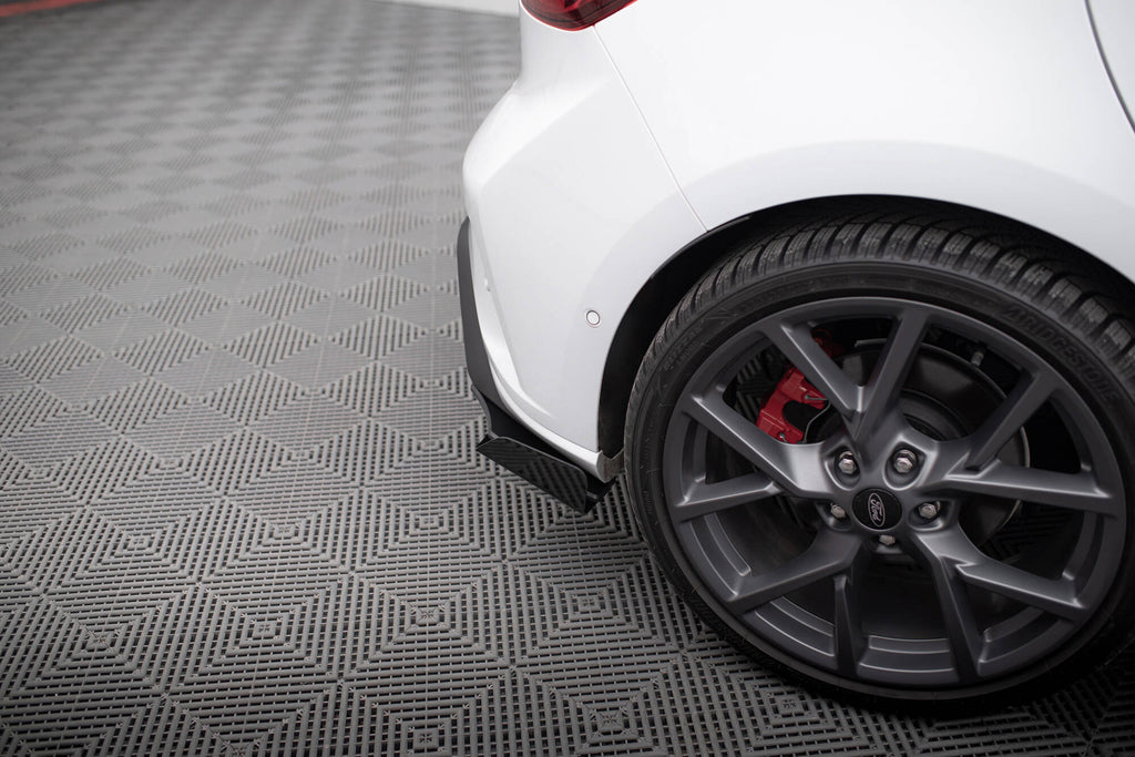 Maxton Design Street Pro Heck Ansatz Flaps Diffusor + Flaps passend für Ford Focus ST Mk4 schwarz Hochglanz