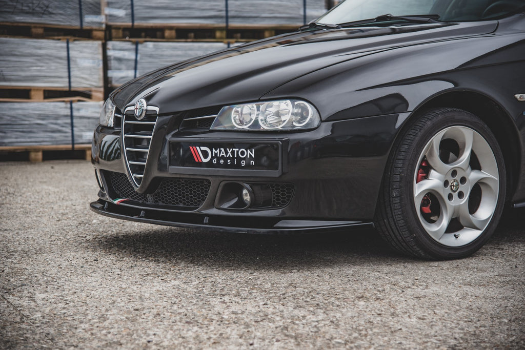 Maxton Design Front Ansatz für Alfa Romeo 156 Facelift schwarz matt