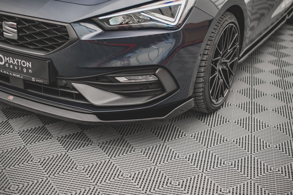 Maxton Design Street+ Spoilerlippe Front Ansatz V.3 passend für Seat Leon FR Mk4 schwarz Hochglanz