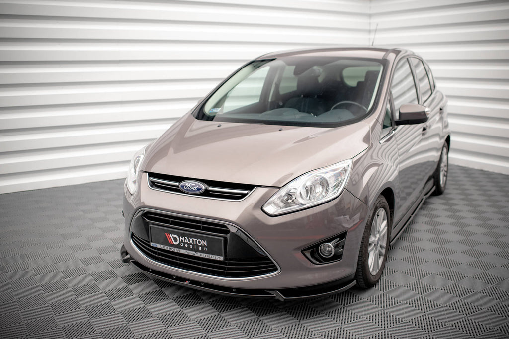 Maxton Design Street+ Spoilerlippe Front Ansatz passend für Ford C-Max Mk2 schwarz Hochglanz