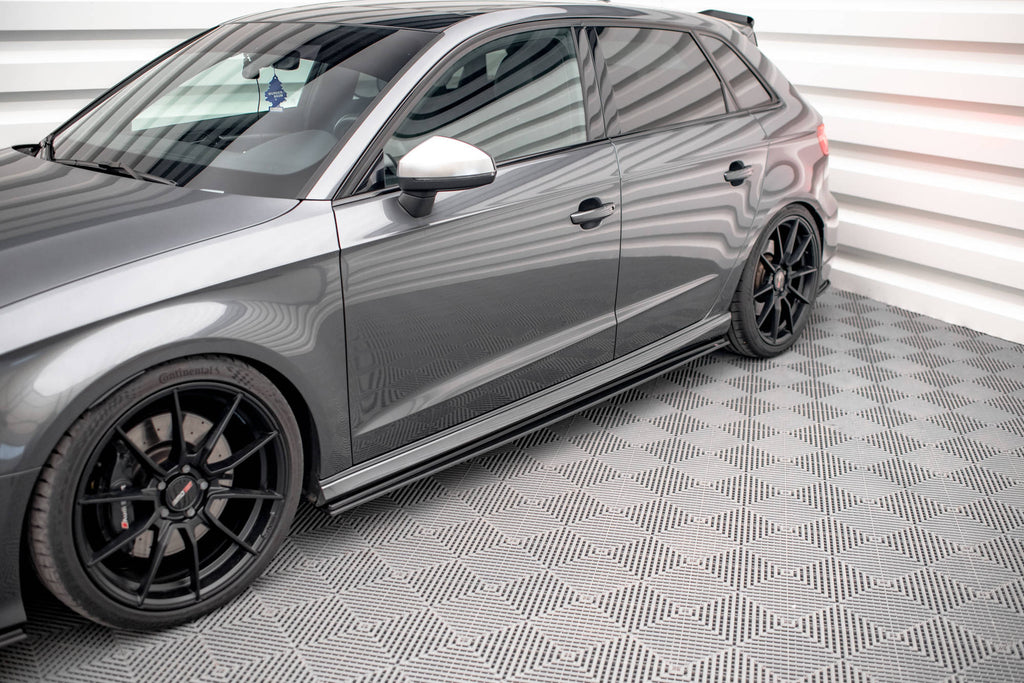 Maxton Design Street Pro Street+ Seitenschweller Leisten passend für Audi S3 / A3 S-Line Sportback 8V Facelift