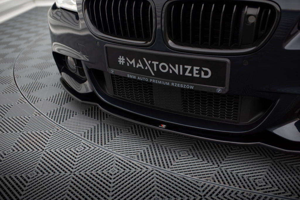 Maxton Design Street+ Spoilerlippe Front Ansatz V.2 passend für BMW 5er M-Paket F10/F11 schwarz Hochglanz