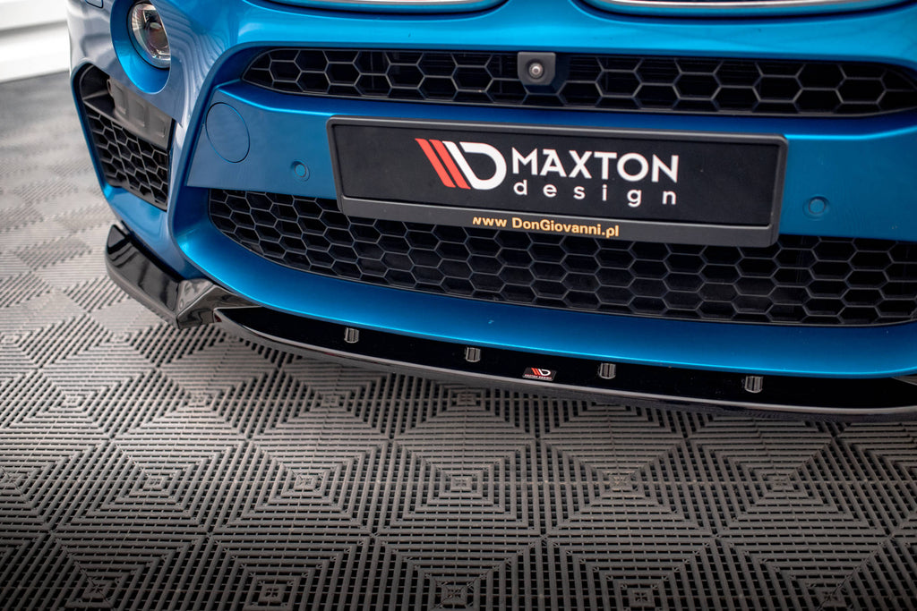 Maxton Design Street+ Spoilerlippe Front Ansatz V.1 passend für BMW X5 M F85 / X6 M F86 schwarz Hochglanz