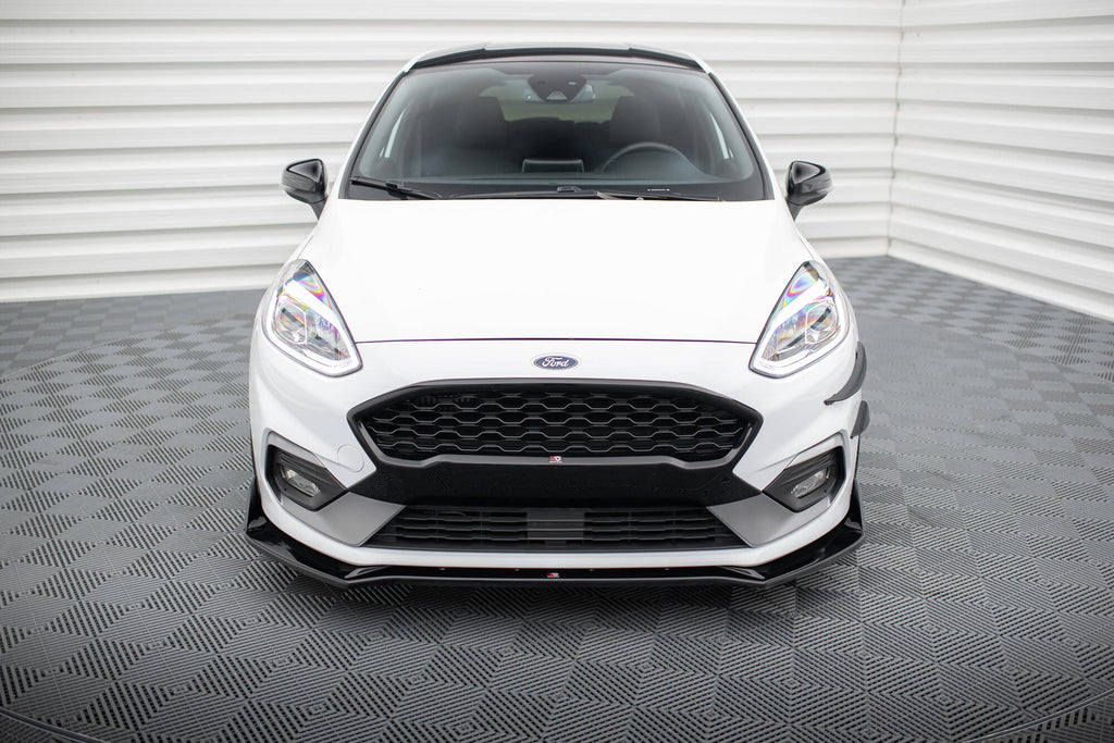 Maxton Design Street+ Spoilerlippe Front Ansatz V.4 + Flaps passend für Ford Fiesta ST / ST-Line