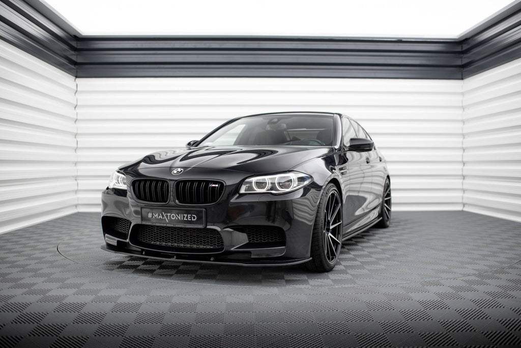 Maxton Design Street+ Spoilerlippe Front Ansatz passend für BMW M5 F10/ F11 schwarz Hochglanz