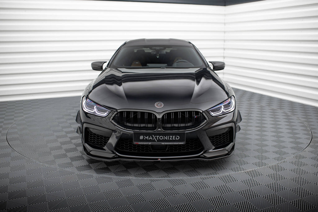 Maxton Design Street+ Spoilerlippe Front Ansatz V.2 passend für BMW M8 Gran Coupe F93 / Coupe F92 schwarz Hochglanz