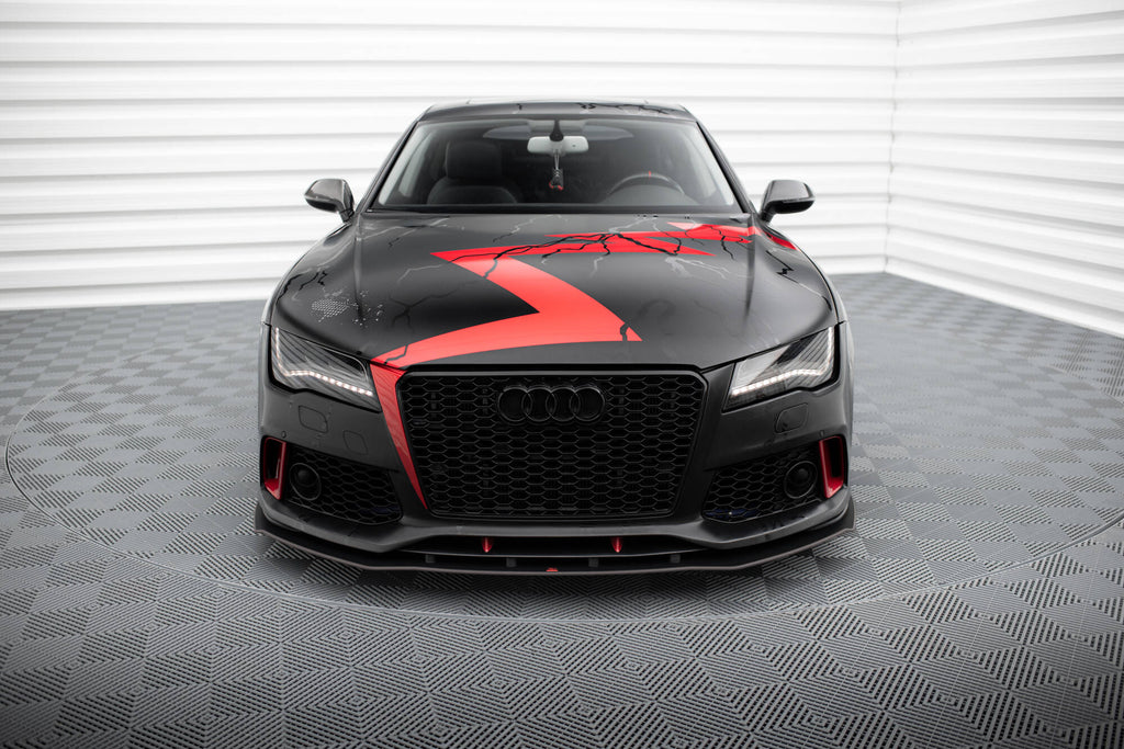 Maxton Design Street Pro Street+ Spoilerlippe Front Ansatz passend für Audi A7 RS7 Look C7