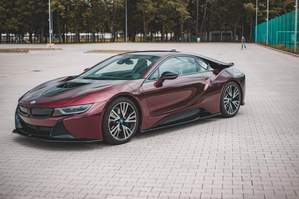 Maxton Design Street+ Seitenschweller Leisten passend für BMW i8 schwarz Hochglanz