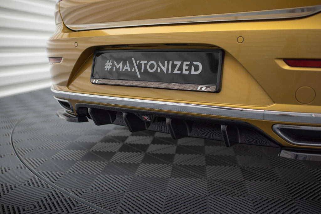 Maxton Design Diffusor Heck Ansatz passend für VW Arteon R-Line schwarz Hochglanz