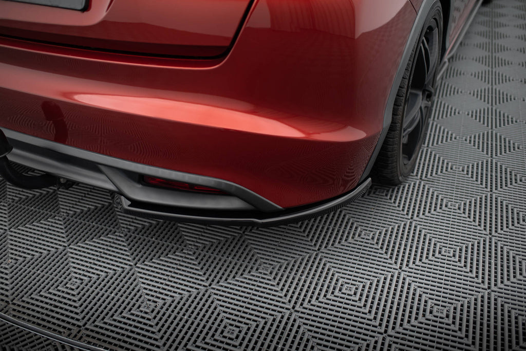 Maxton Design Heck Ansatz Flaps Diffusor passend für Honda Civic Hatchback Mk9 schwarz Hochglanz