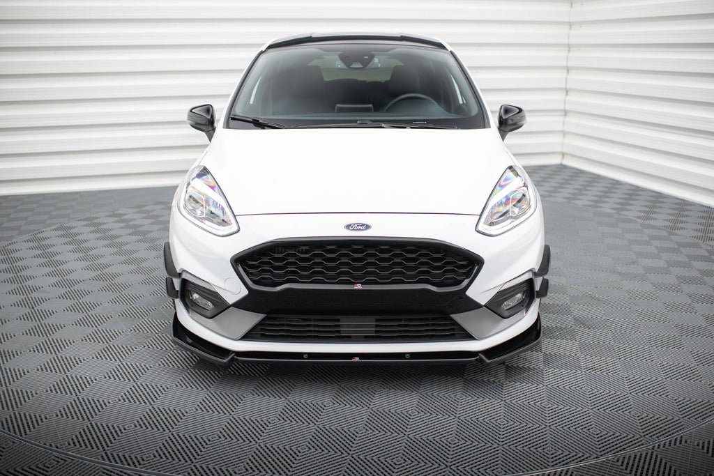 Maxton Design Street+ Spoilerlippe Front Ansatz V.7 passend für Ford Fiesta Mk8 ST / ST-Line schwarz Hochglanz