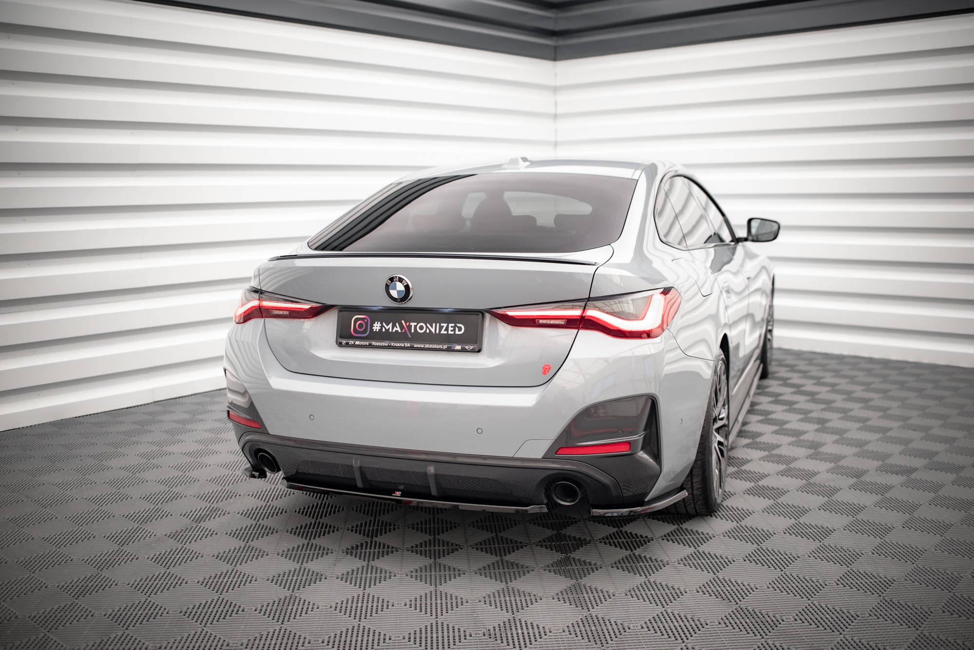 Maxton Design Heckansatz BMW 4er Gran Coupe M-Paket G26 schwarz Hochglanz für BMW 4er Gran Coupe